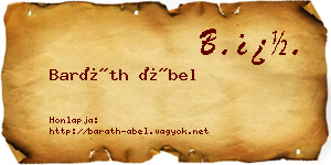 Baráth Ábel névjegykártya